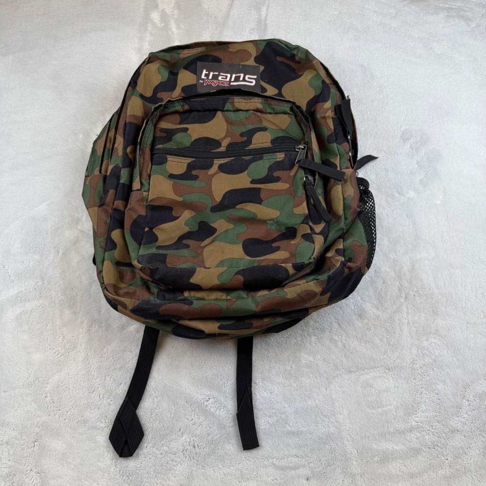 TRANS by JanSport Camo Backpack Book Bag Travel‎ School Hiking Outdoor